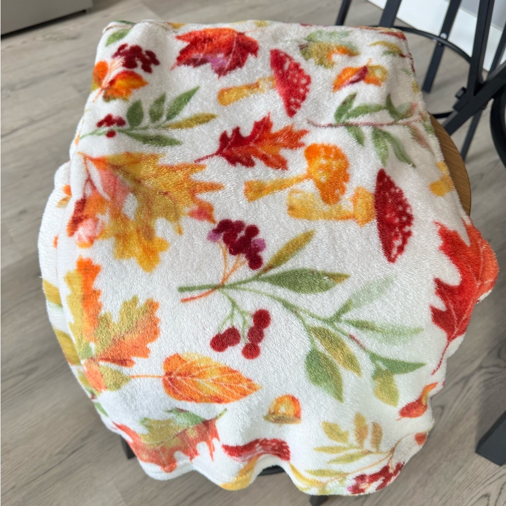 Autumn Leaves Fall Throw Blanket